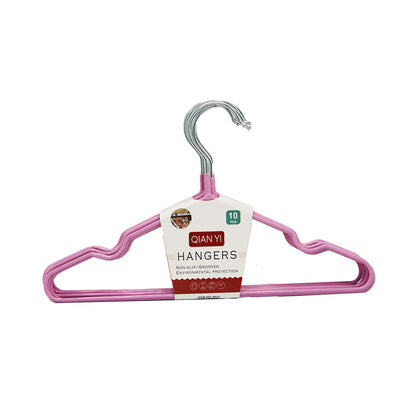 Hanger 10Pc Kiddies  Pvc Coated Silver Handle