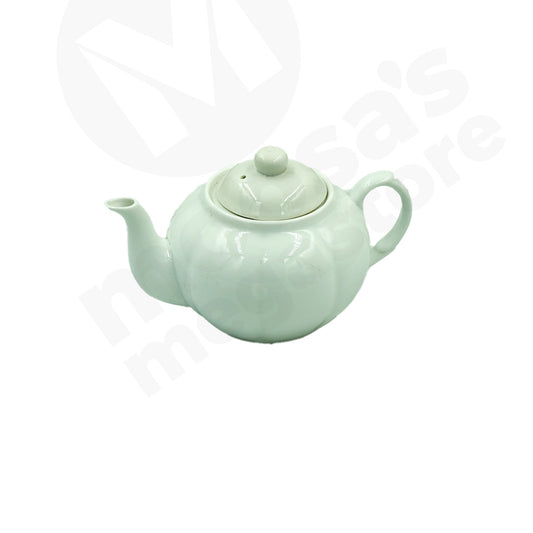 Tea Pot 10.5X6.5Cm White Embossed