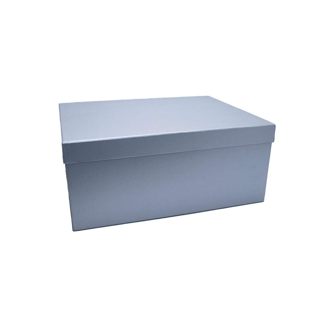 Gift Box 38X29X16Cm Plain Silver