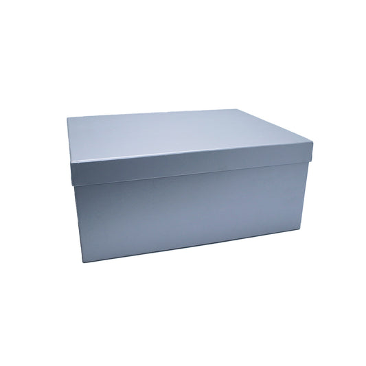 Gift Box 33X25X15Cm Plain Silver