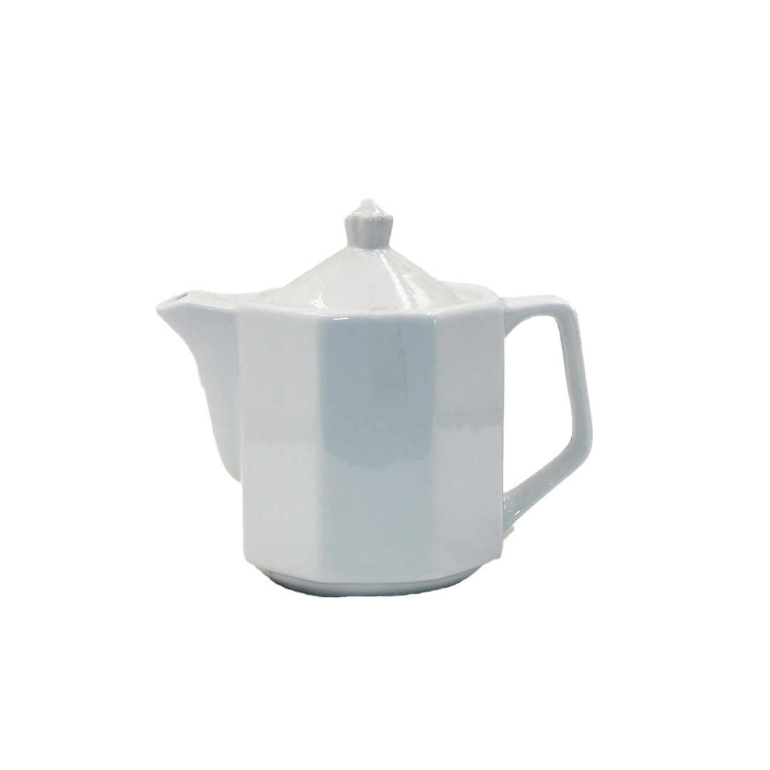 Tea Pot 10X8Cm Hexagon  White