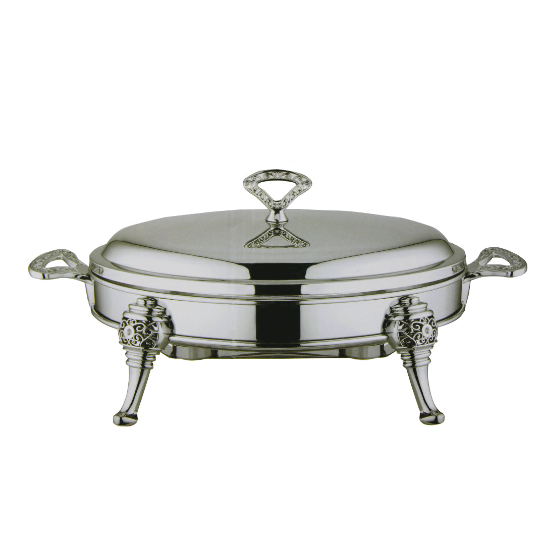 Food Warmer 27X18Cm 1.6L Oval S/S  Glass Bowl