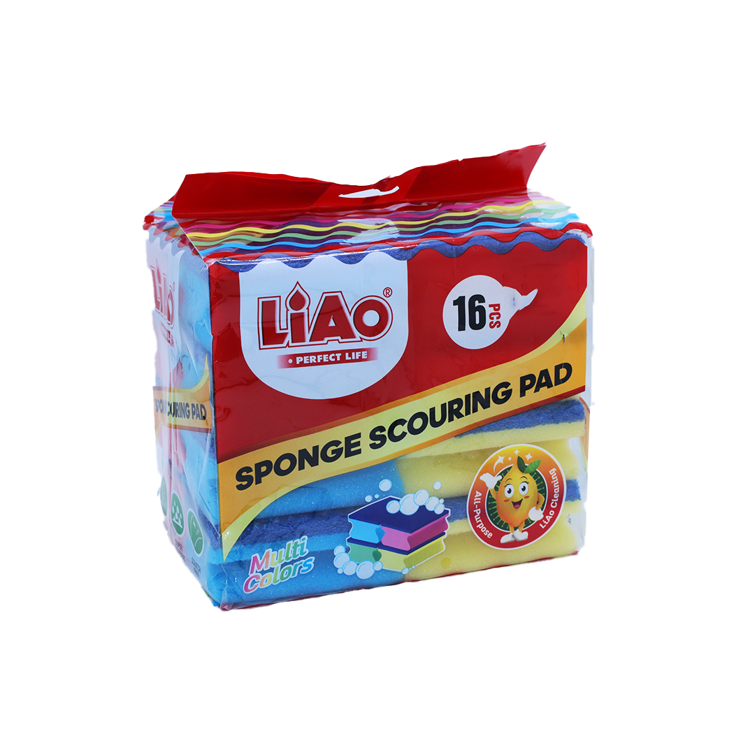 Sponge Scourer Pad 16Pc Liao H130079