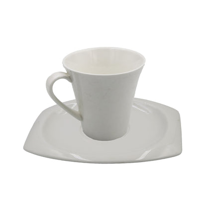 Cup & Saucer 8X8.5Cm White Loose