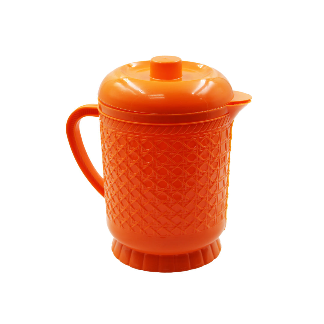 Jug 2.2L Basket Weave With  Lid Bg