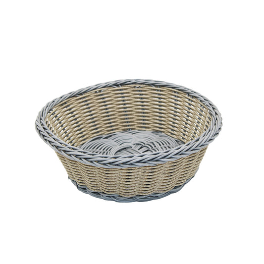 Bread Basket 21Cm Round Woven Plastic