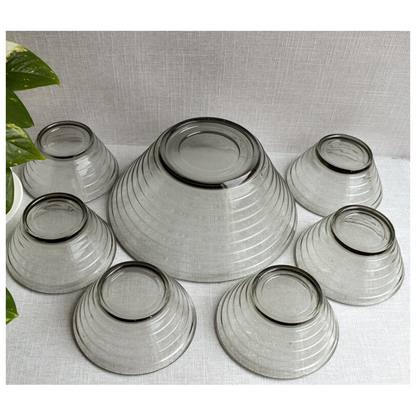 Bowl Set 7Pc Clear Embossed Melissa/Manhattan Tti