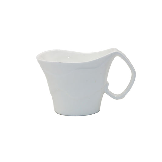 Milk Jug 7.5X10Cm Oval White Embossed