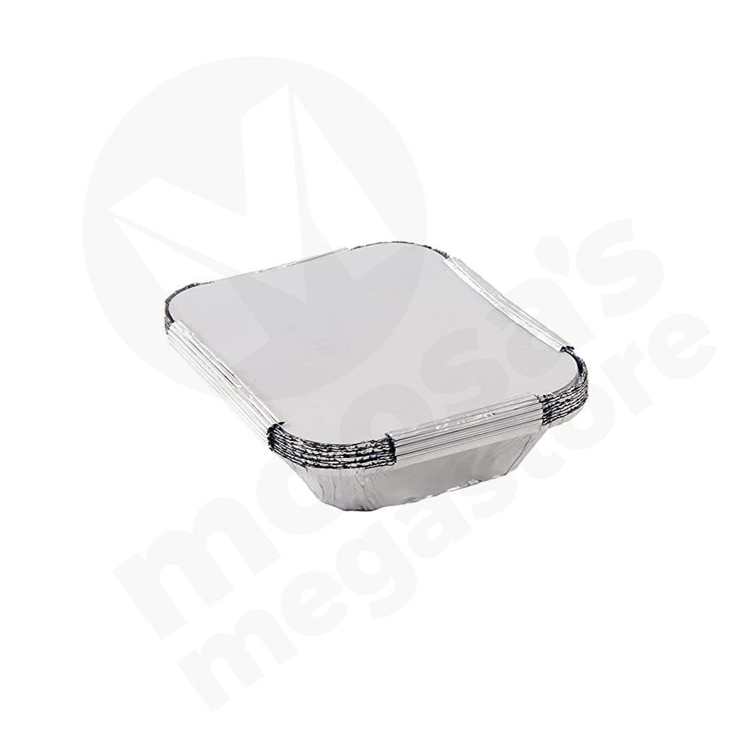 Foil Container 5Pc 15X15Cm With Paper Lid