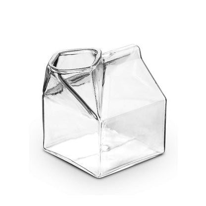 Milk Pot 10X9Cm Clear Glass Milk Carton