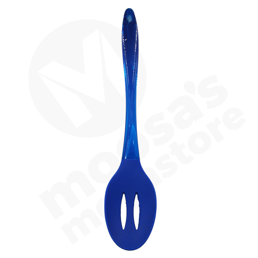 Spoon Slotted 34Cm Silicone With Plastic Handle