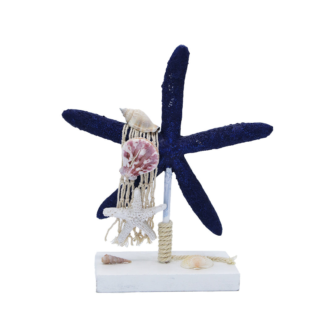 Star Fish & Sea Shells Wooden Stand