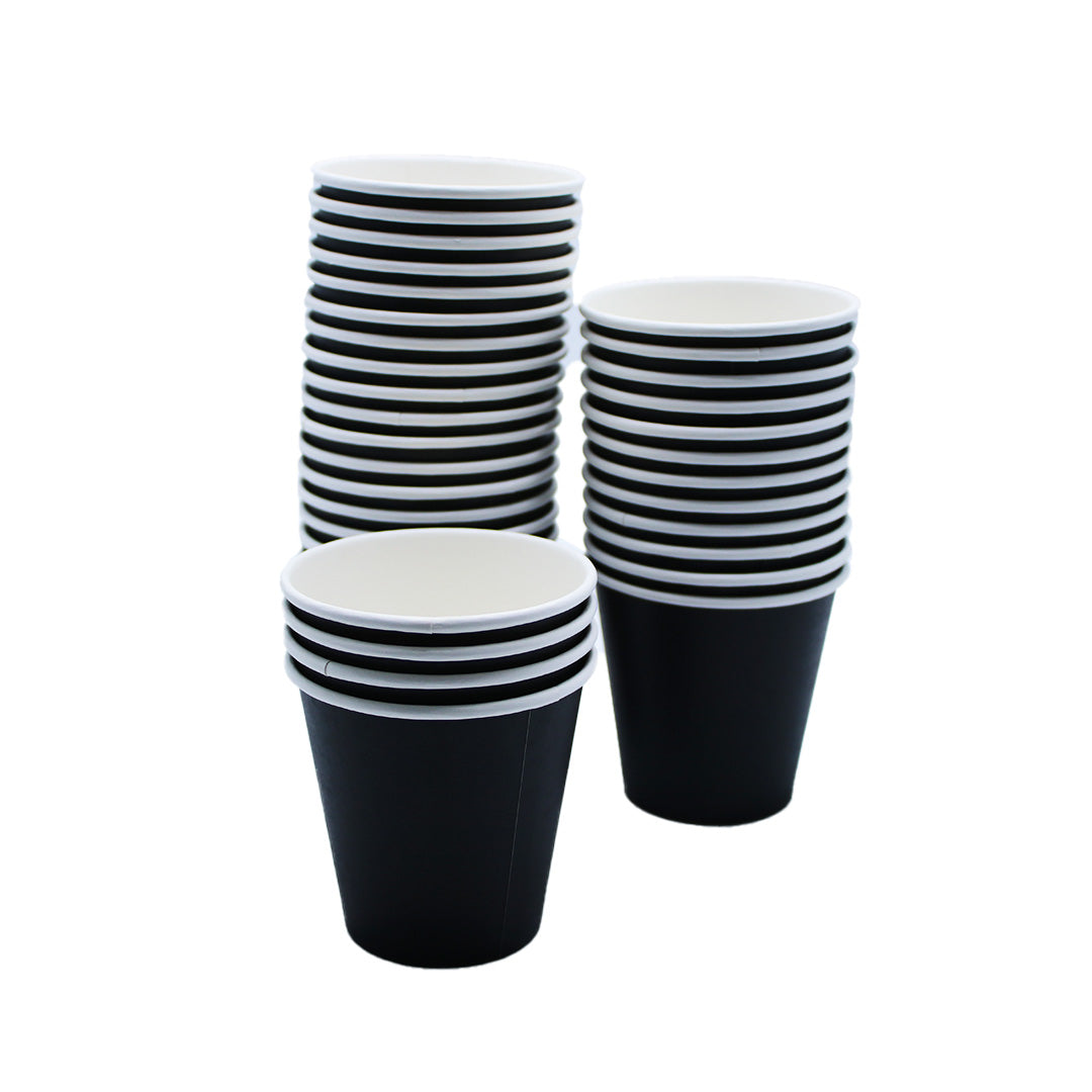 Paper Cup Coffee 50Pc 200Ml 8X9Cm Black