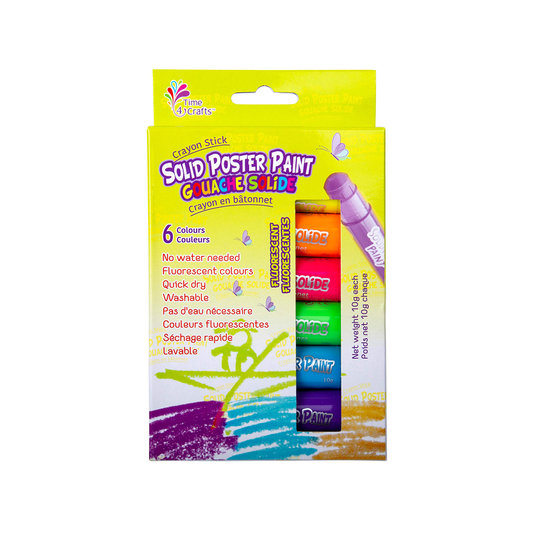 Poster Paint 6Pc  Crayon Stick