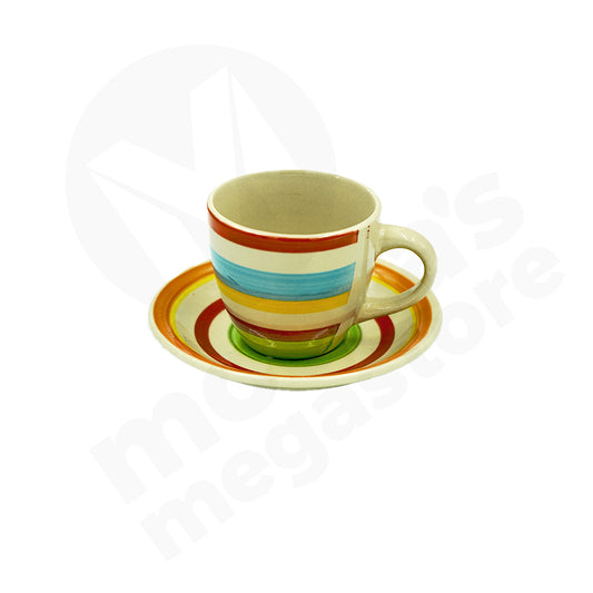 Cup & Saucer 7X8Cm Hand Painted