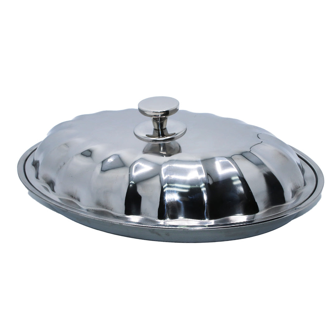 Roaster Pan With Lid 42X30Cm Oval Stainless Steel