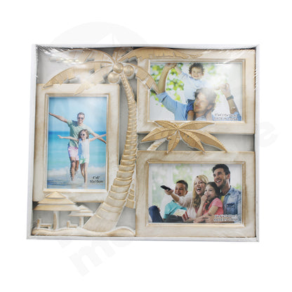 Photo Frame 33X29Cm 3Photo Palm Tree