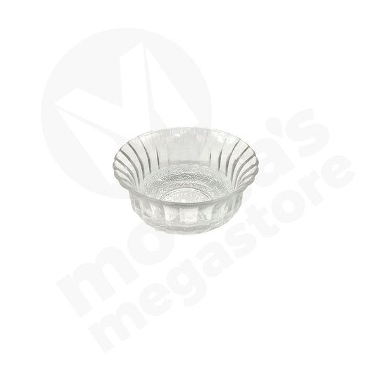 Bowl 5Inch Clear Embossed Crystal Tti