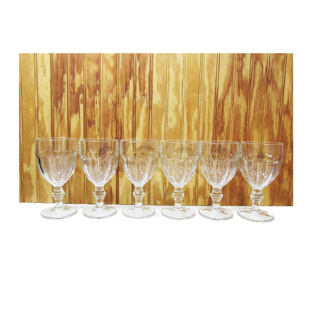 Tumbler 6Pc Wine Embossed 15.5X7.5Cm F165