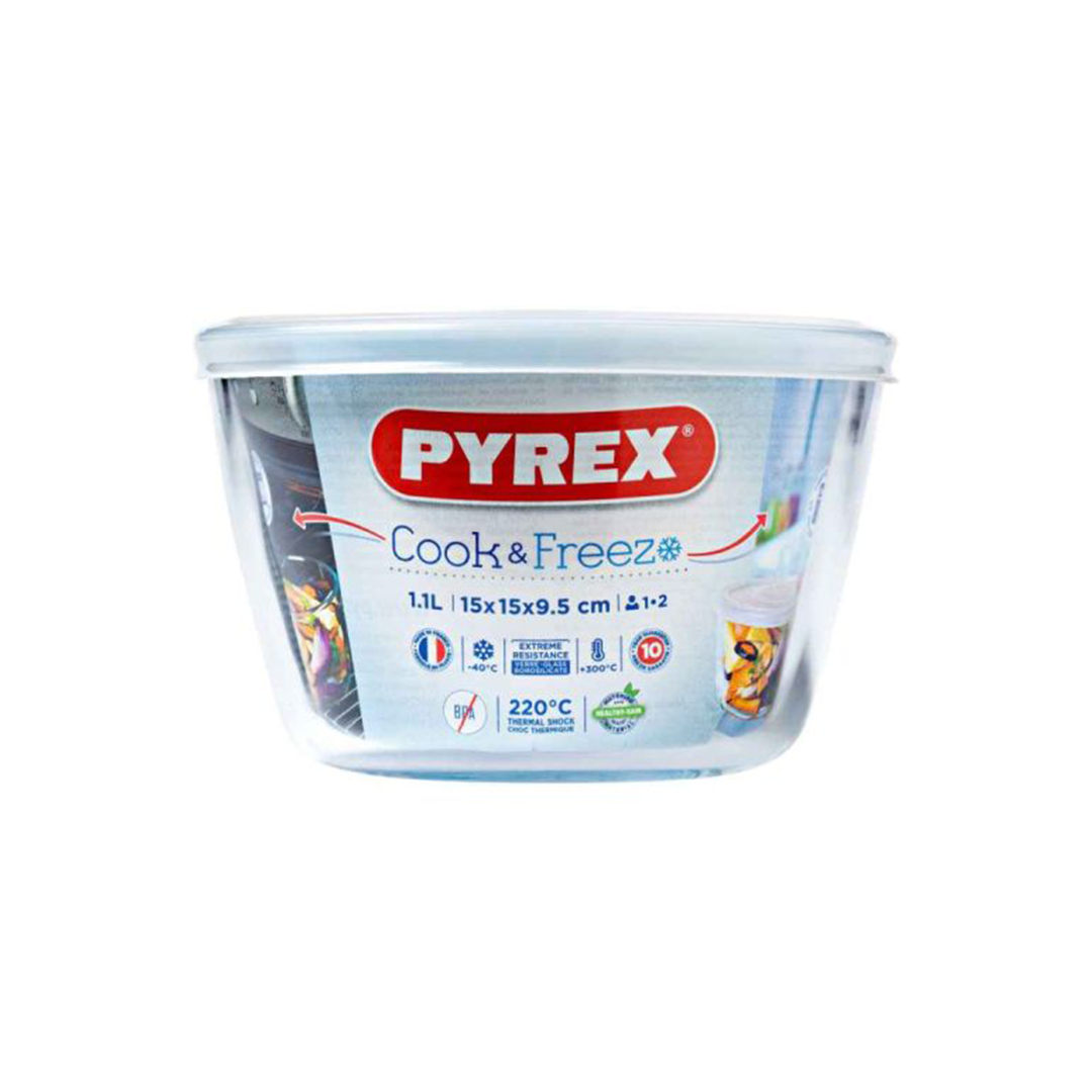 Pyrex Bowl With Lid 1.1L Deep Cook & Freeze