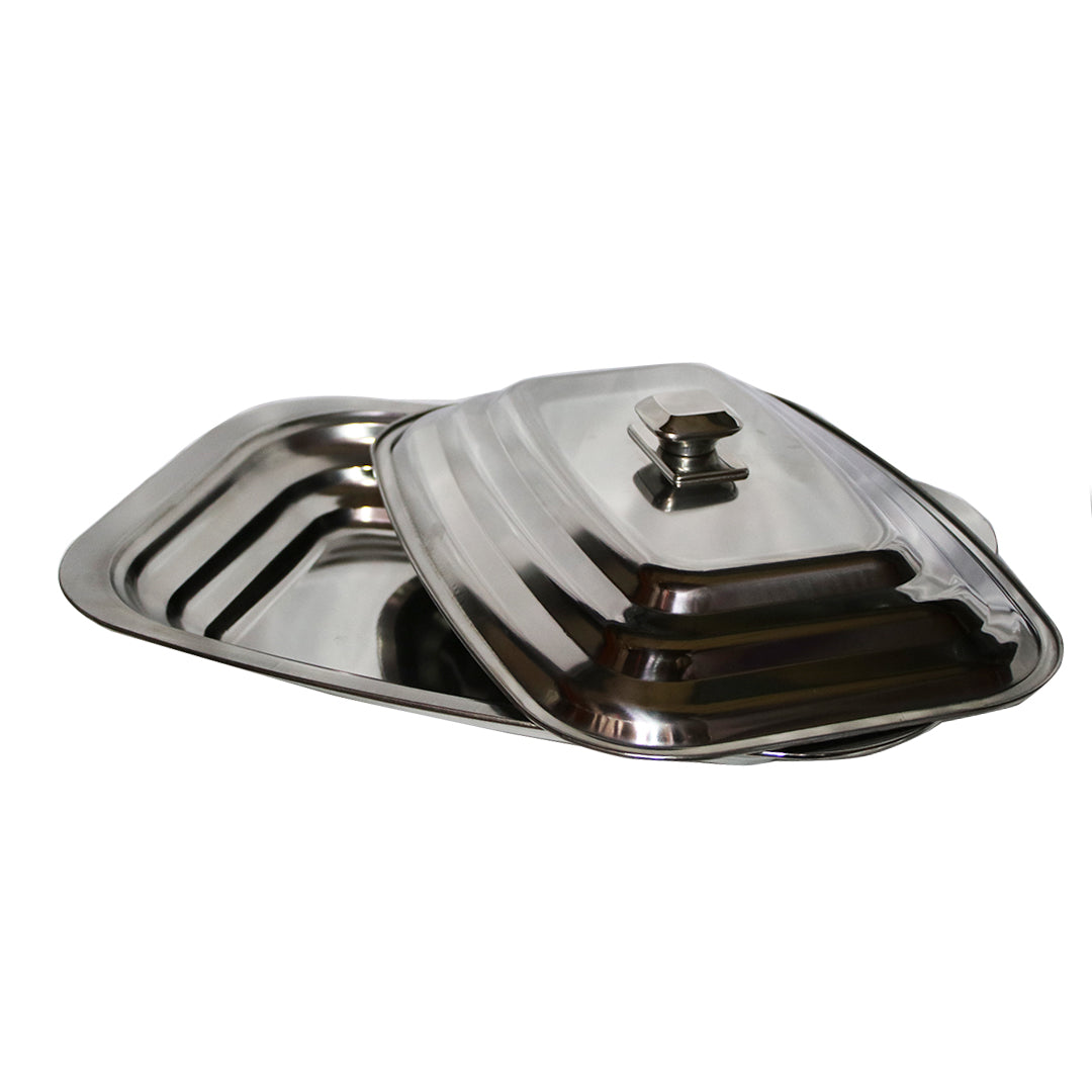 Roaster Pan With Lid 45X32Cm Stainless Steel