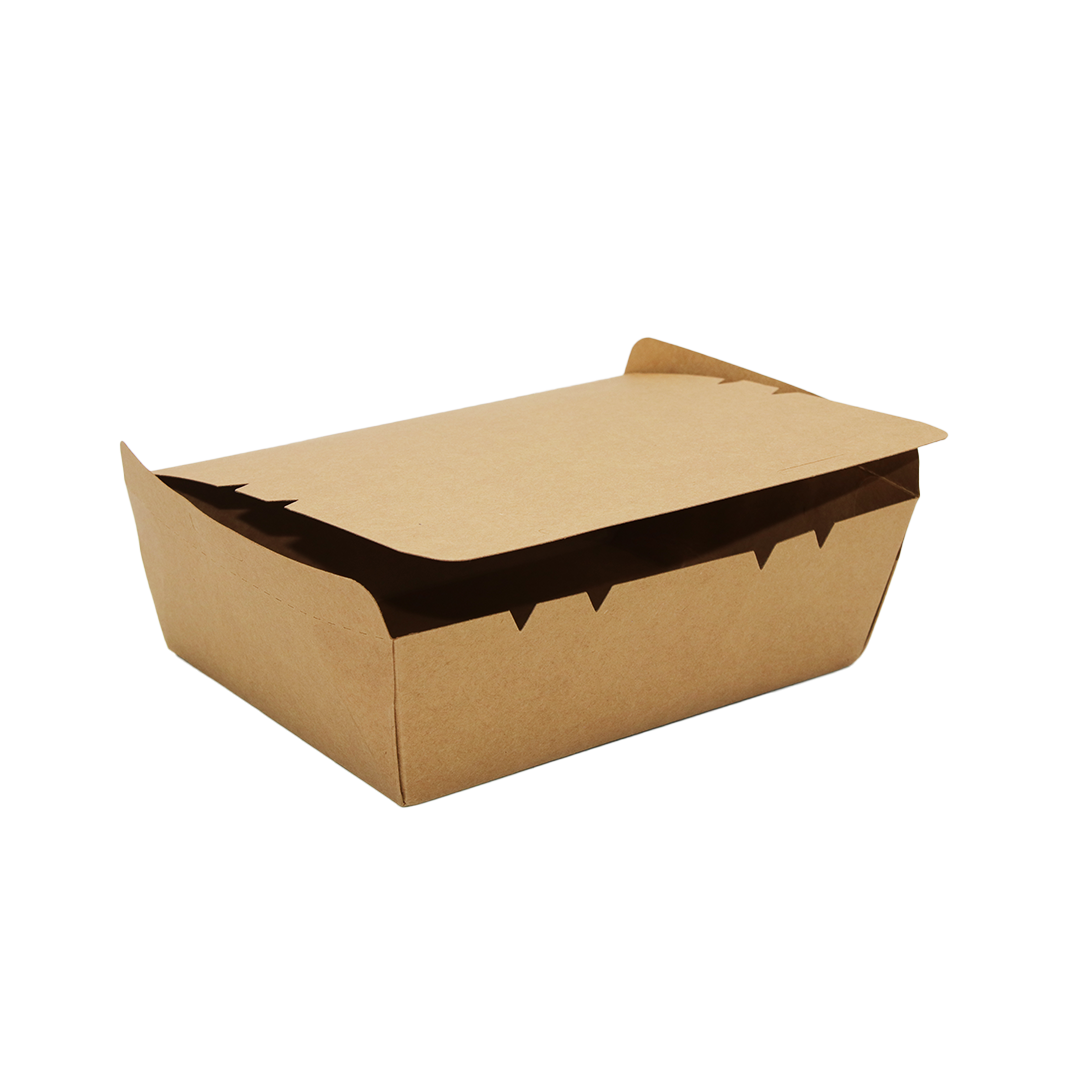 Takeaway Packing Box 50Pc 20X14X5.5Cm 1200Ml Kraft