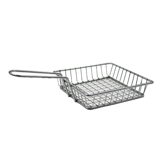 Fryer Basket 15X15Cm Chrome Silver With Handle