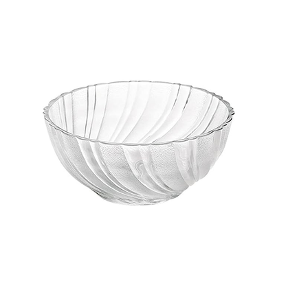 Bowl 6Pc Clear Embossed Assorted