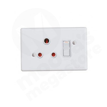 Wall Switch Socket Sng 4X2 Steel Redisson