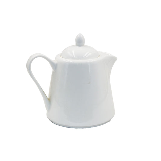 Tea Pot 10X6Cm White Round 450Ml