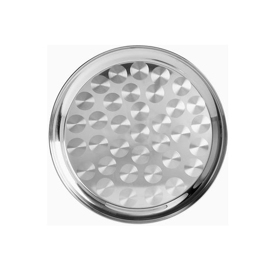 Tray 40Cm Round Stainless Steel 555/Crown Sarifa