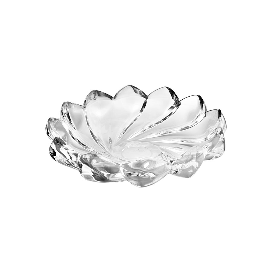 Platter 33Cm Clear Embossed Queen Sachi