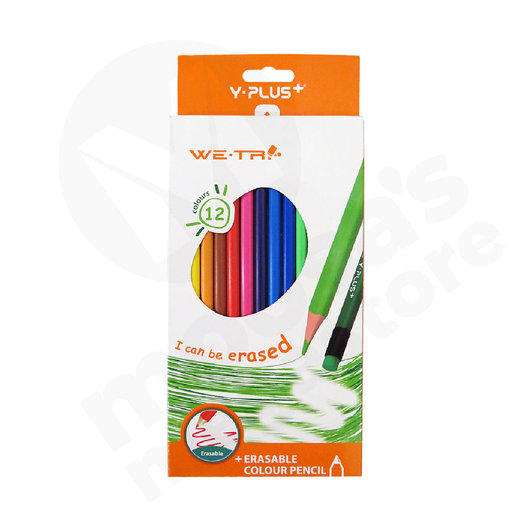 Colour Pencil 12'S Eraserable Y-Plus