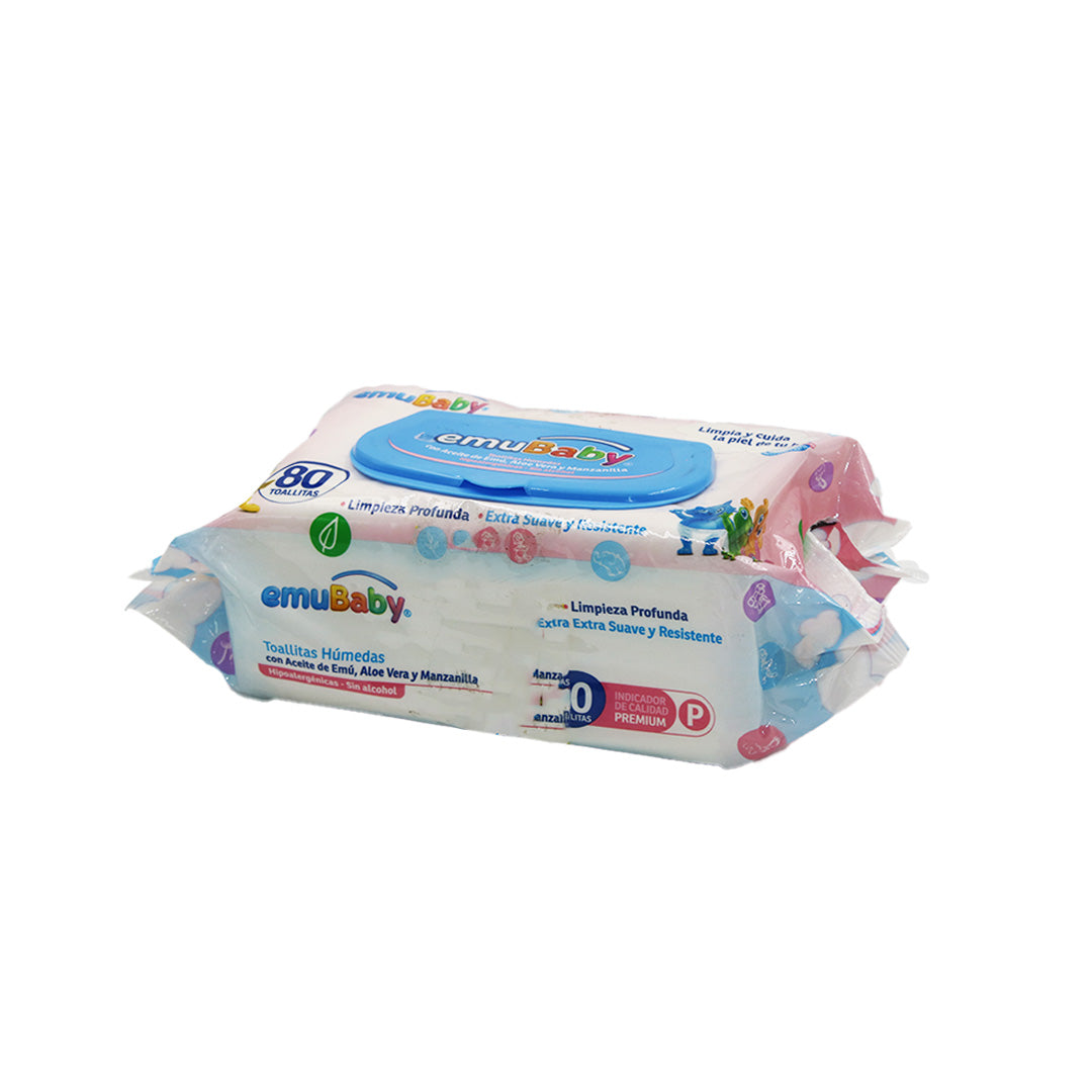 Baby Wipes 80Pc Emubaby