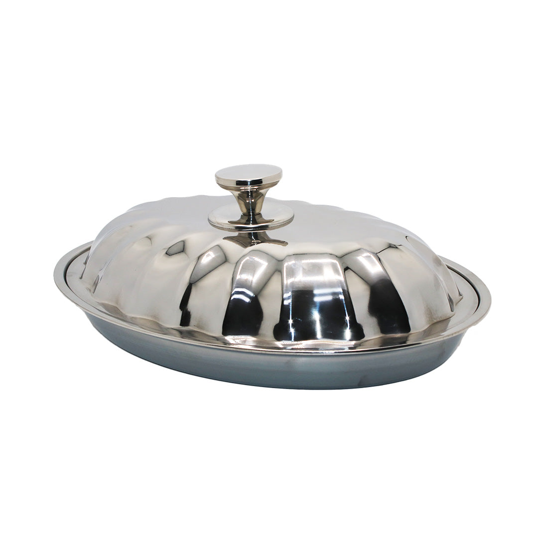 Roaster Pan With Lid 38X27Cm Stainless Steel