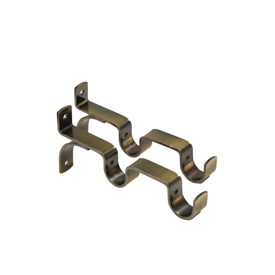 Bracket 25/25Mm Alpha Metal  Antique  Brass  2Pc