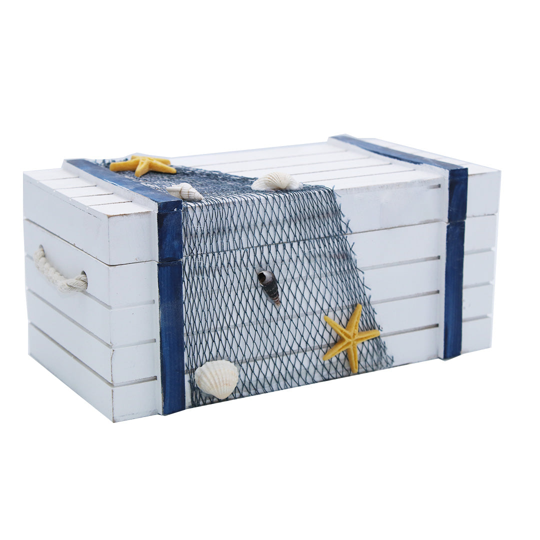 Storage Chest 40X21X20Cm Slotted Wooden