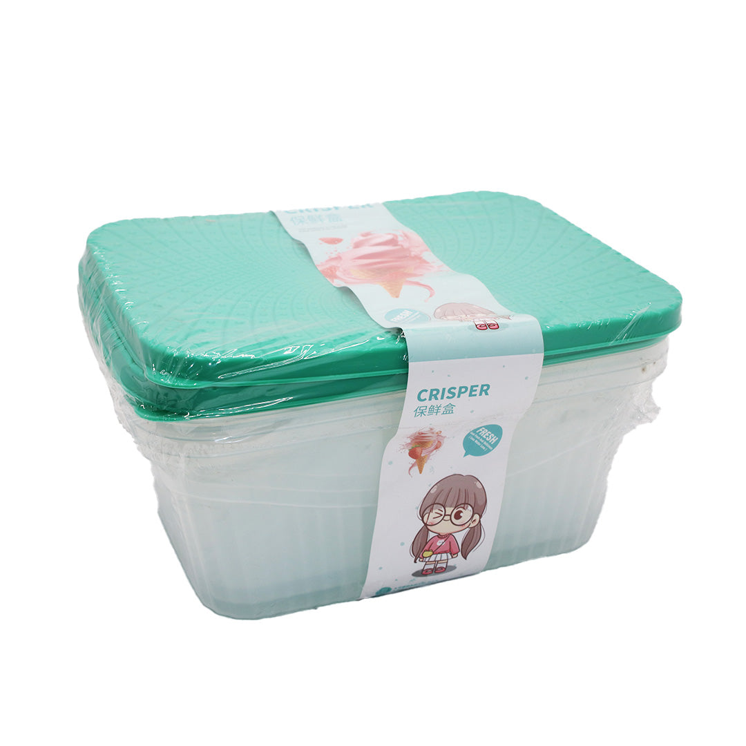 Container 3Pc 25X9X14Cm Rectangle  Crisper