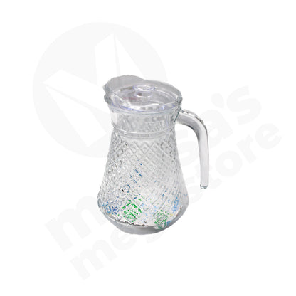 Jug 1.4L Clear Embossed With Plastic  Lid