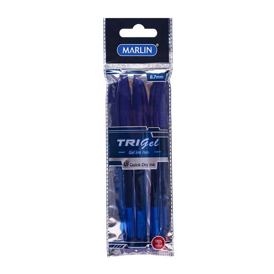 Marlin Pen 3Pk Gel Blue