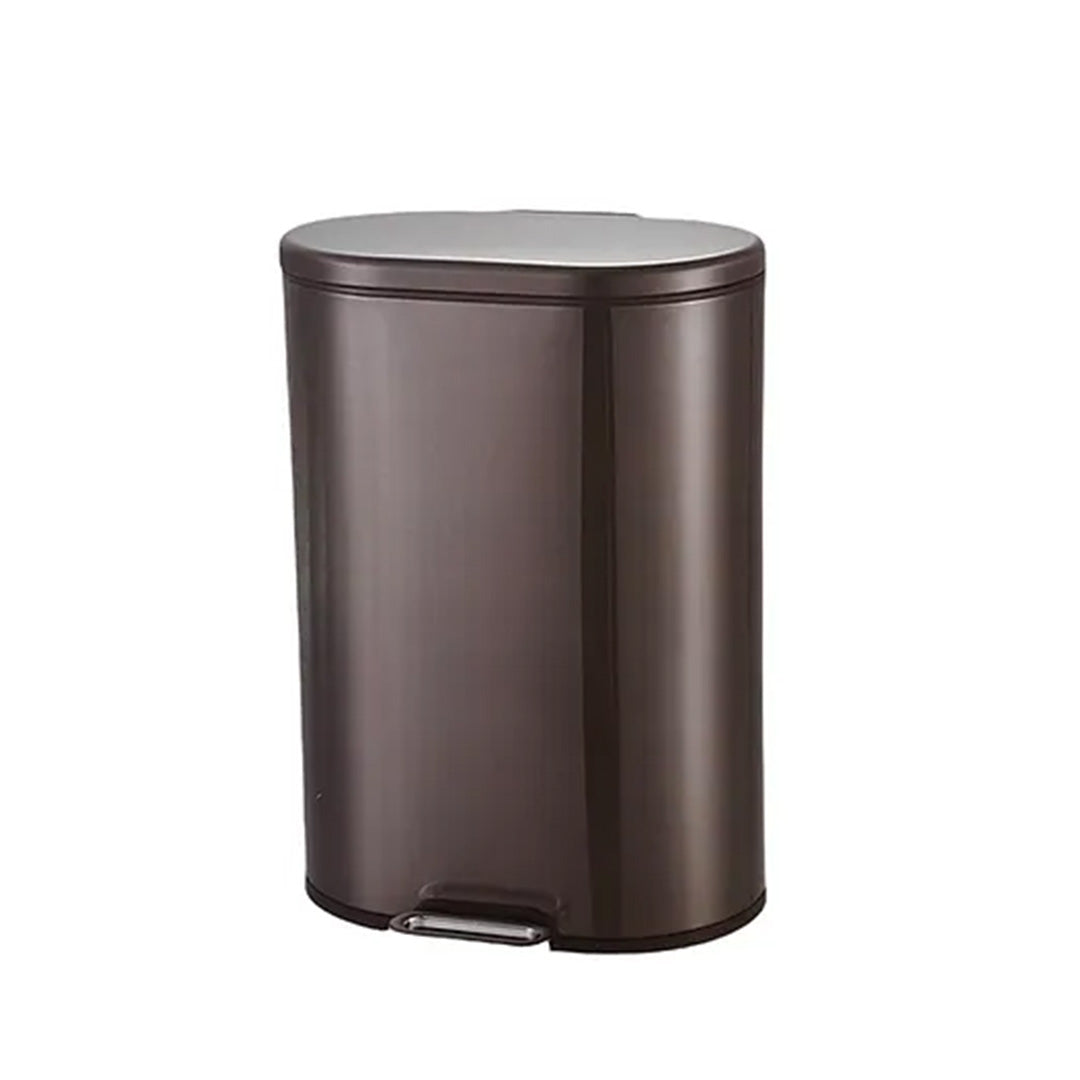 Pedal Bin 12L Oval B/Steel Ch