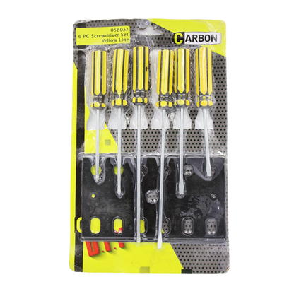 Screw Driver Set 6Pc Yellow