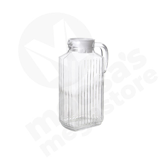 Jug Fridge 1.8L 26X8Cm With Lid Emb Ribbed G-Horse