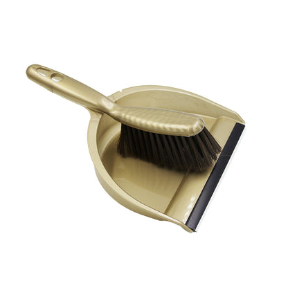 Dustpan & Brush Set 2Pc 22Cm Rubber Tip Budget