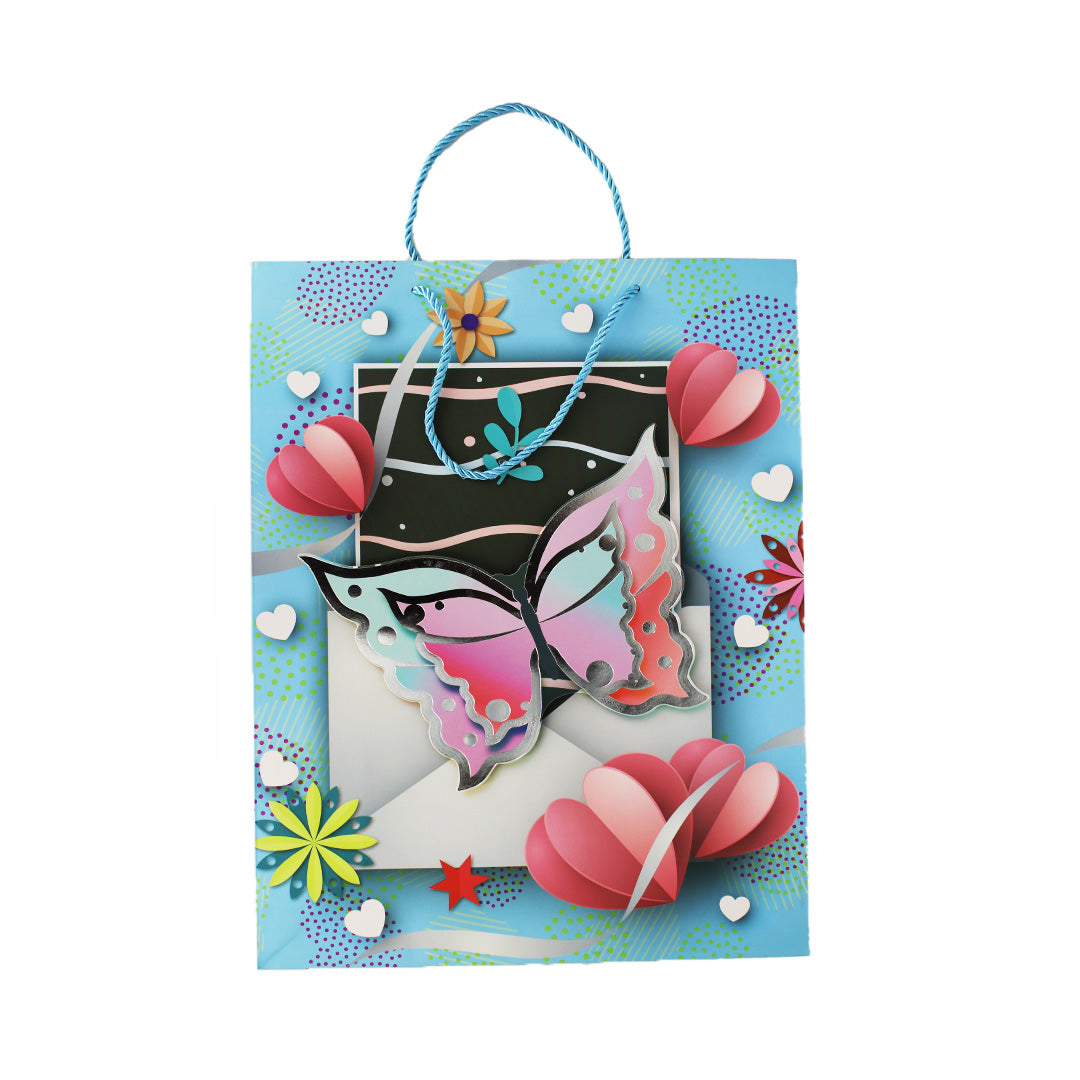 Gift Bag 23X18X10Cm 3D Assorted