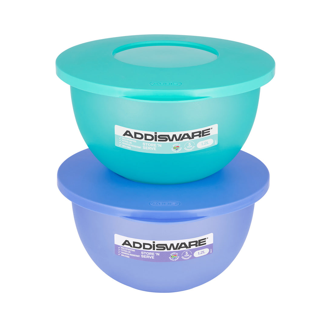 Addis Bowl With Lid Store & Serve 1.2L