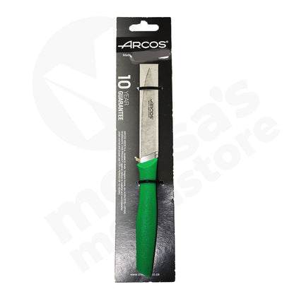 Knife Paring 100Mm Green  Carded Arcos