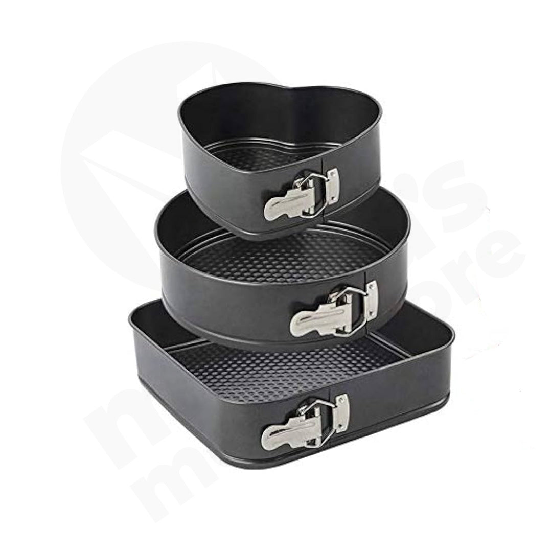 Bakeware Springform Set 3Pc Heart/Round/Square – MoosasMegaStore