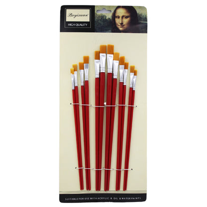 Art Brush 12Pc Plastic  Handle