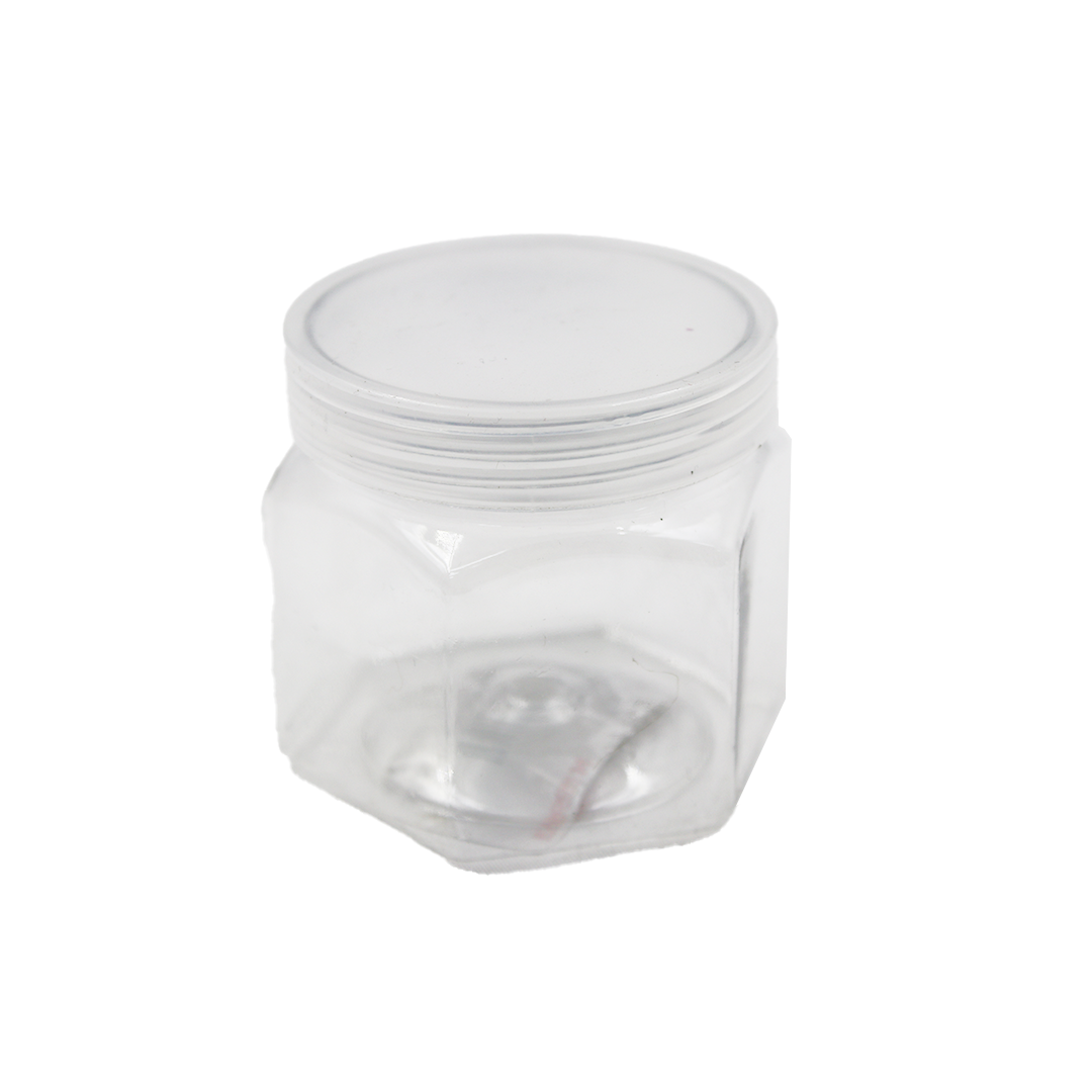 Jar 5.5X5.5Cm Hex Plastic 53-13